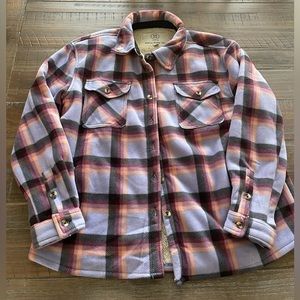 Fleece Flannel Jacket. Size Large.